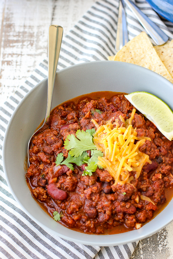 Easy Two Bean Beef Chili Recipe