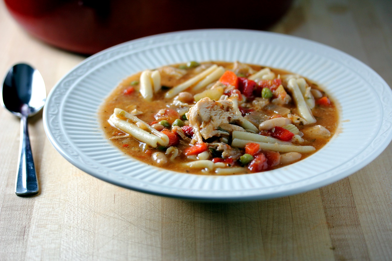 Chicken Noodle Soup with an Italian Twist