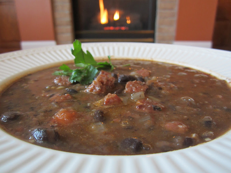 The Soup Parade Continues with Black Bean and Chorizo