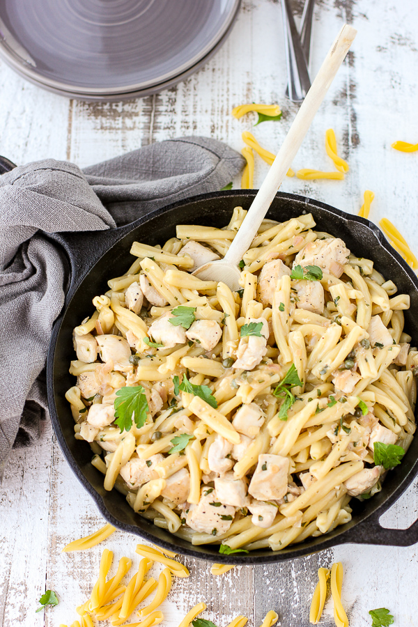 Chicken Piccata Pasta Toss, a Family Favorite