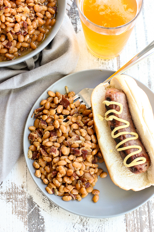 Homemade Slow Cooker Baked Beans with Bacon Recipe