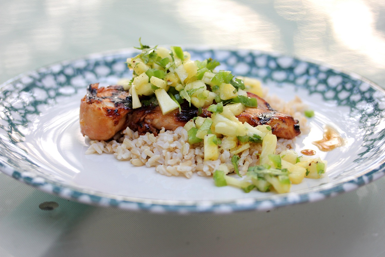 Island Grilled Chicken with Jalapeno Pineapple Salsa