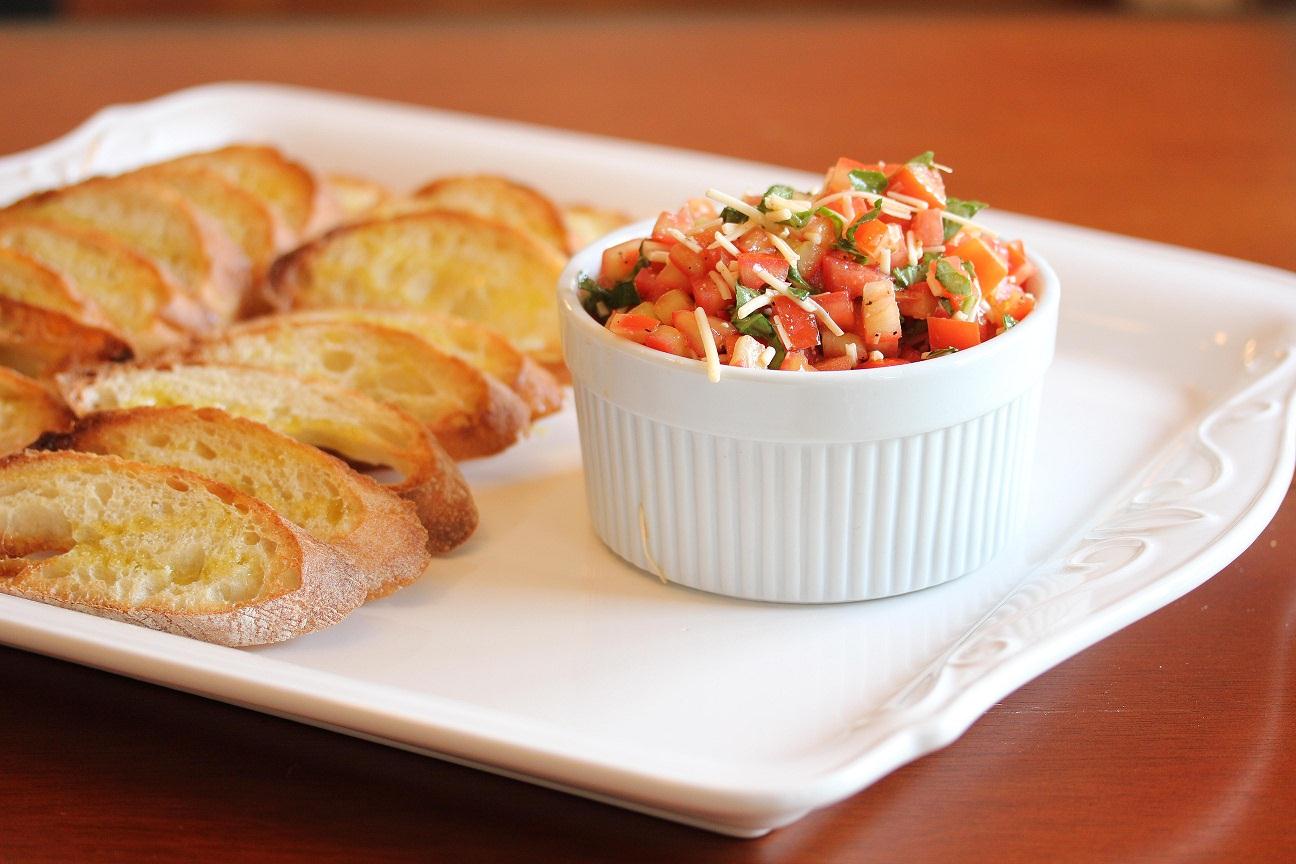 Tomato Bruschetta on Crostini and a Guest Post