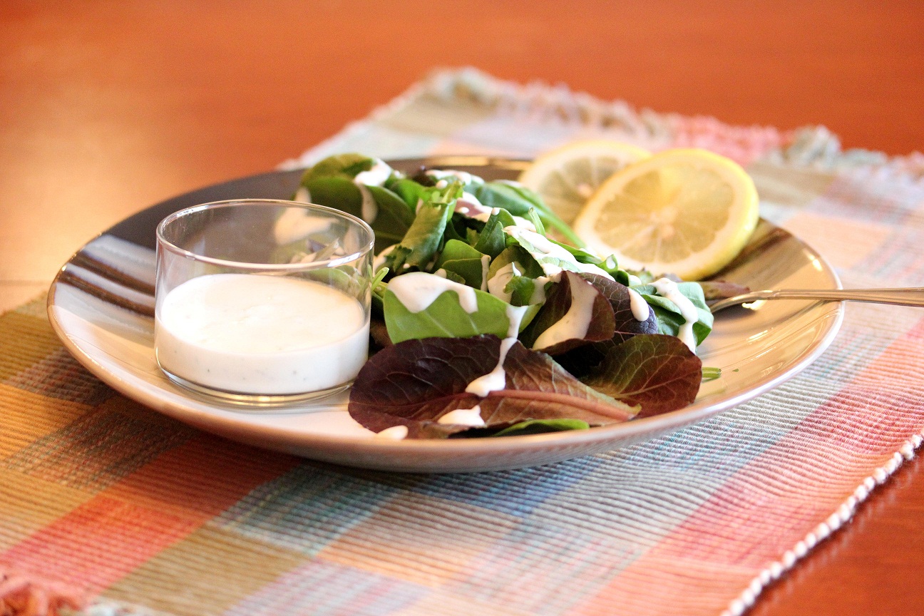 Creme Fraiche Herb Dressing Made with Homemade Creme Fraiche