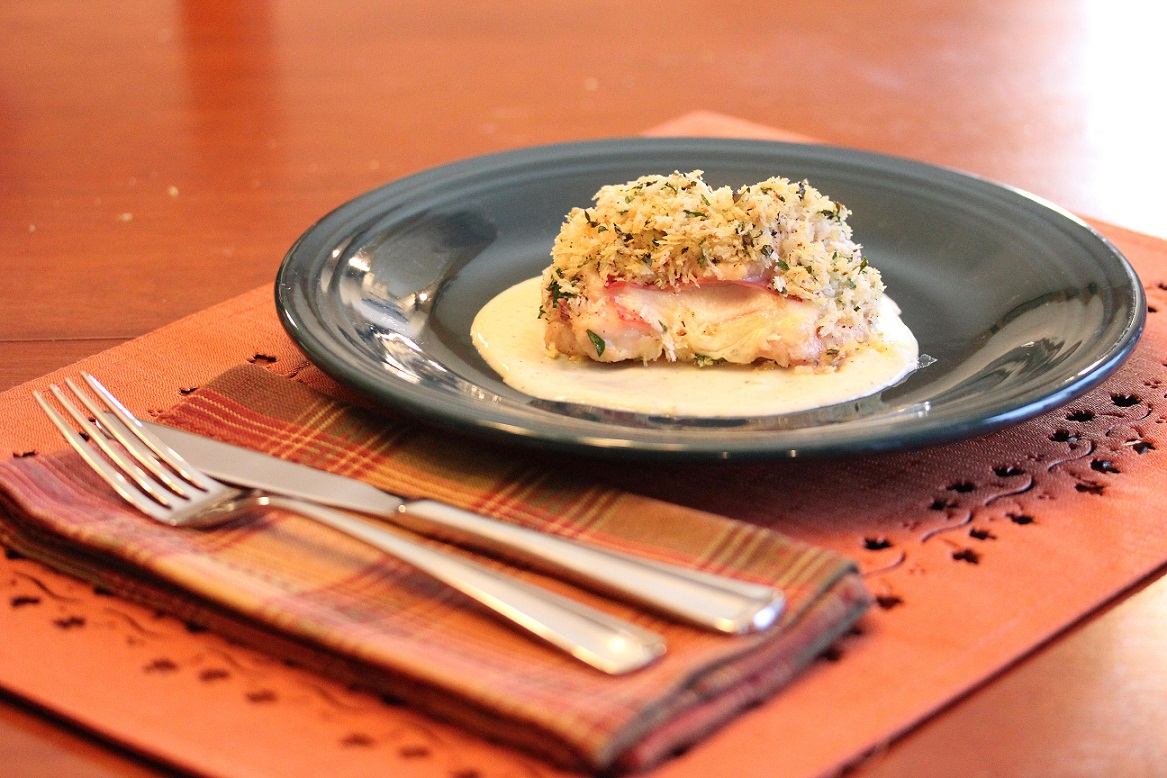 plated chicken cordon bleu