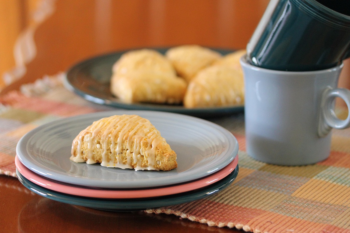 Pumpkin Scones with Orange Glaze