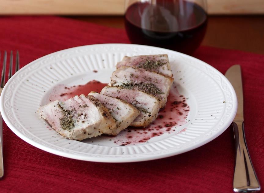 Tuscan Herb Pork Chops with Port Wine Reduction