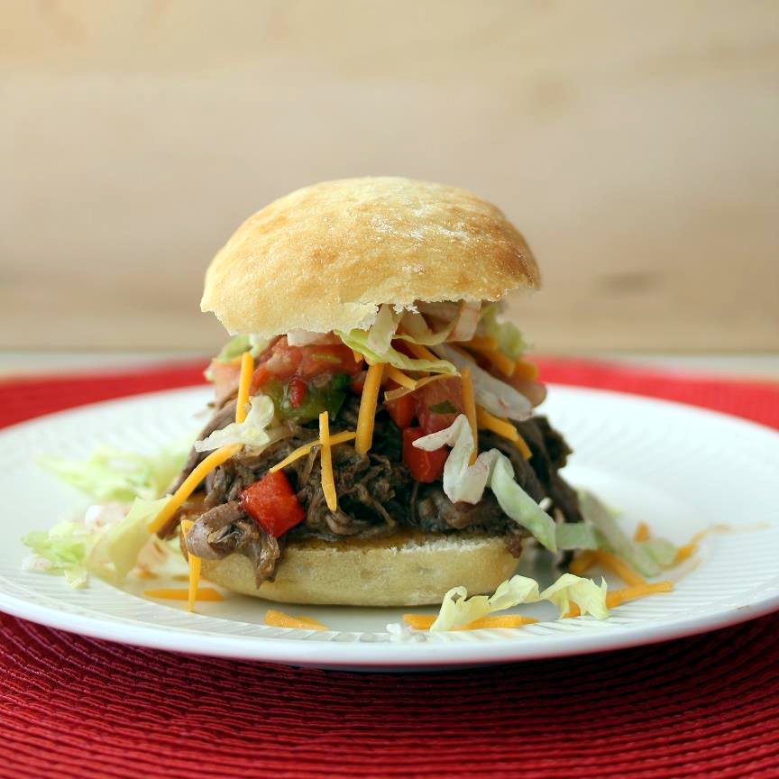 Slow Cooker Mexican Beef Sandwiches