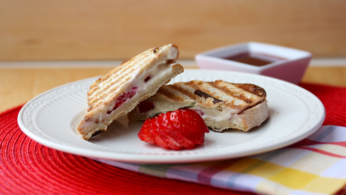 Strawberry and Cheese Brunch Paninis