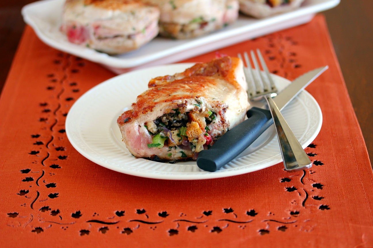 Oven Roasted Stuffed Pork Chops