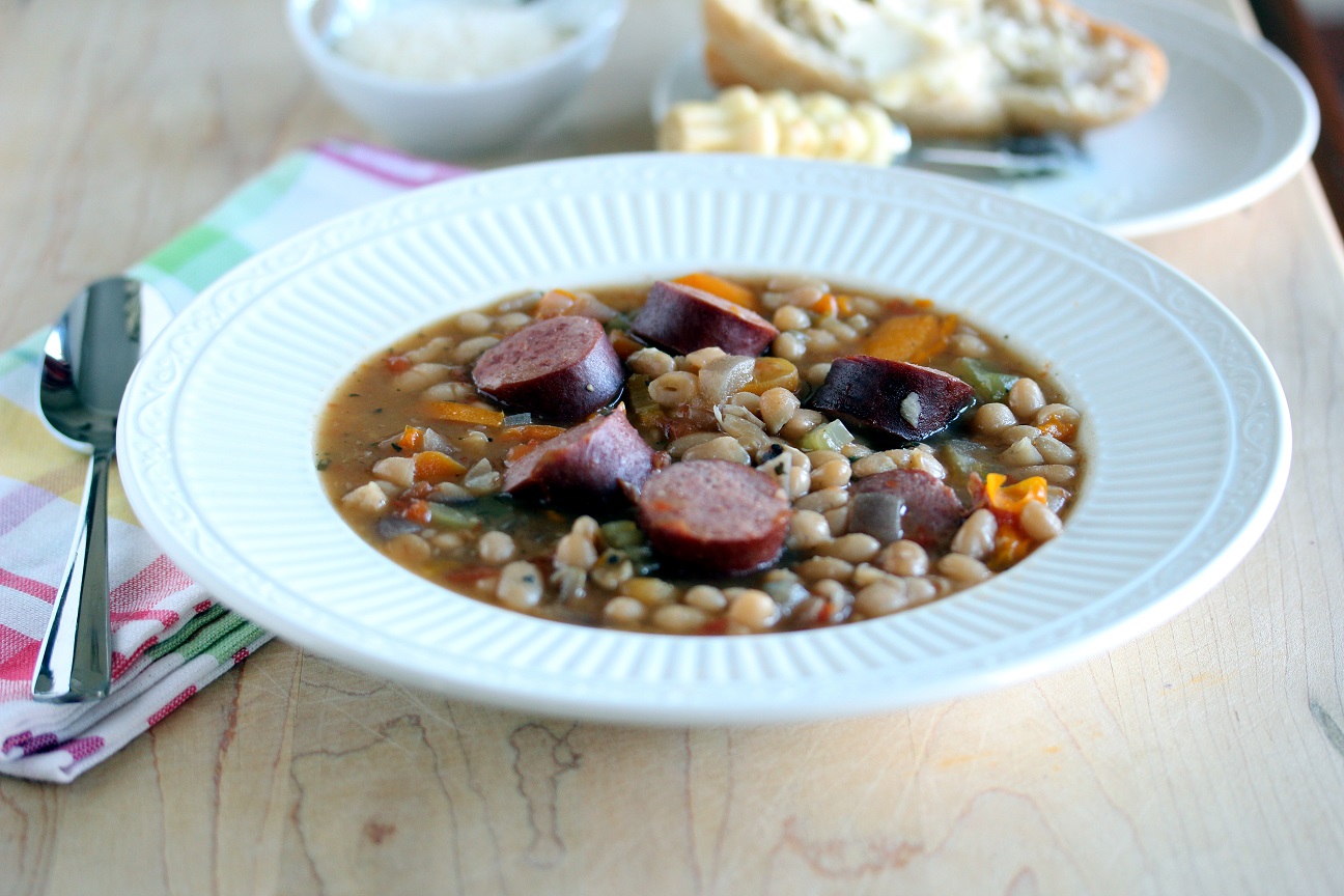 Slow Cooker Sausage and Bean Stew