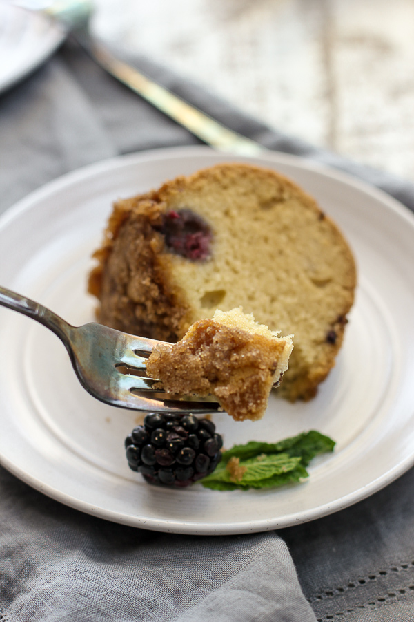 Dairy Free Blackberry Coffee Cake