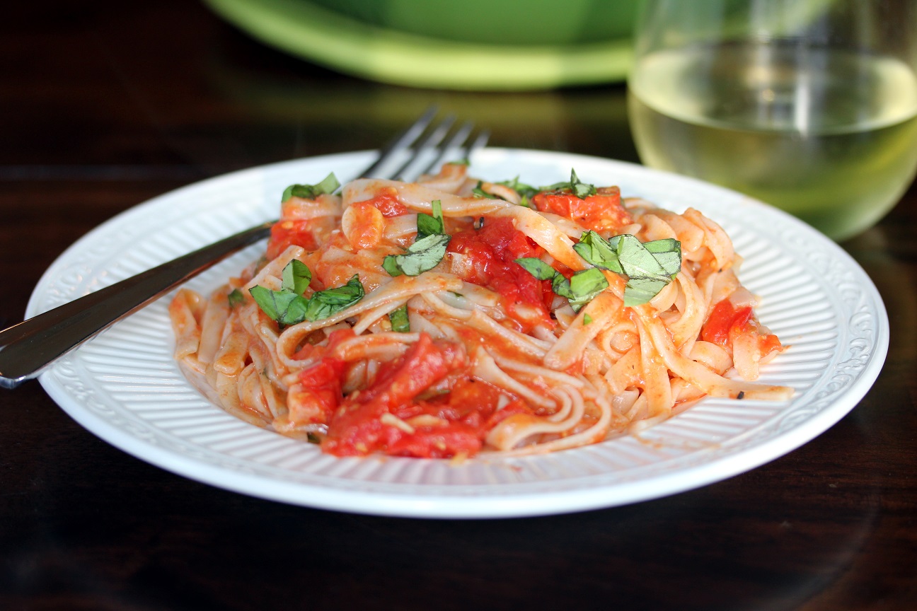 Roasted Grape Tomato and Pancetta Pasta Sauce