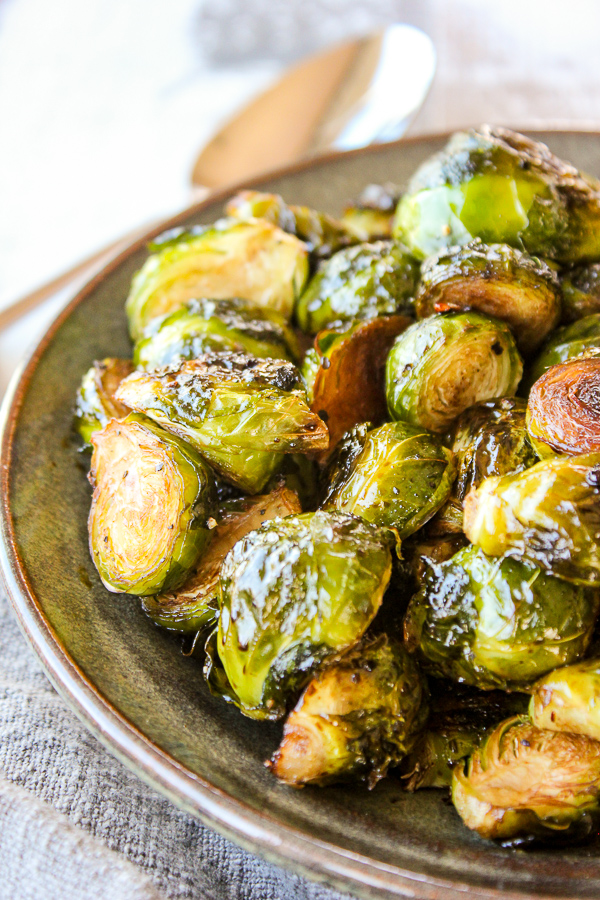 Balsamic Glazed Roasted Brussels Sprouts