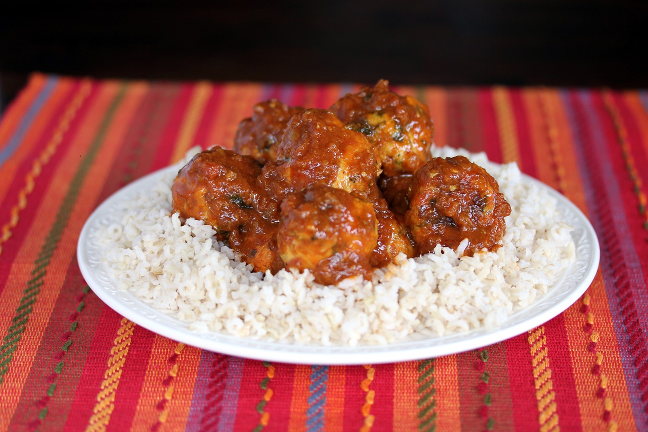 Turkey Meatballs in Curry Sauce