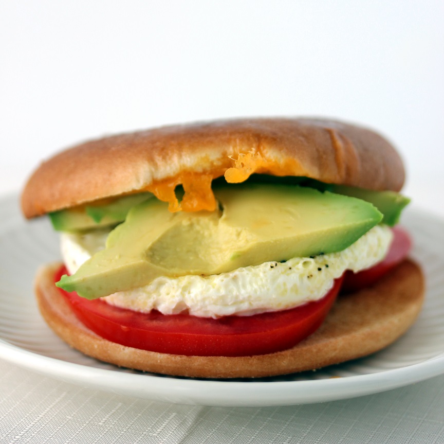 plated 5 minute breakfast sandwich