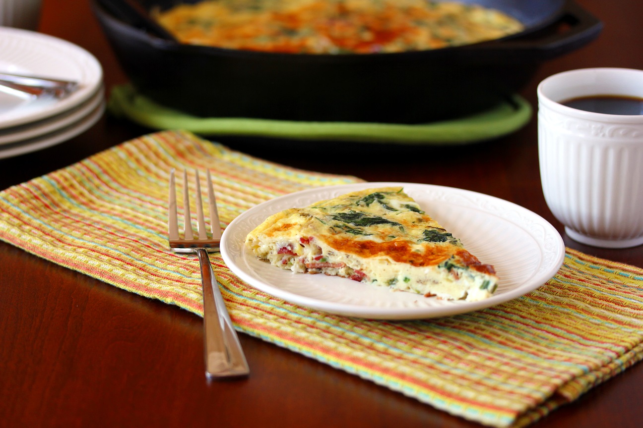 Spinach, Bacon and Gruyere Frittata