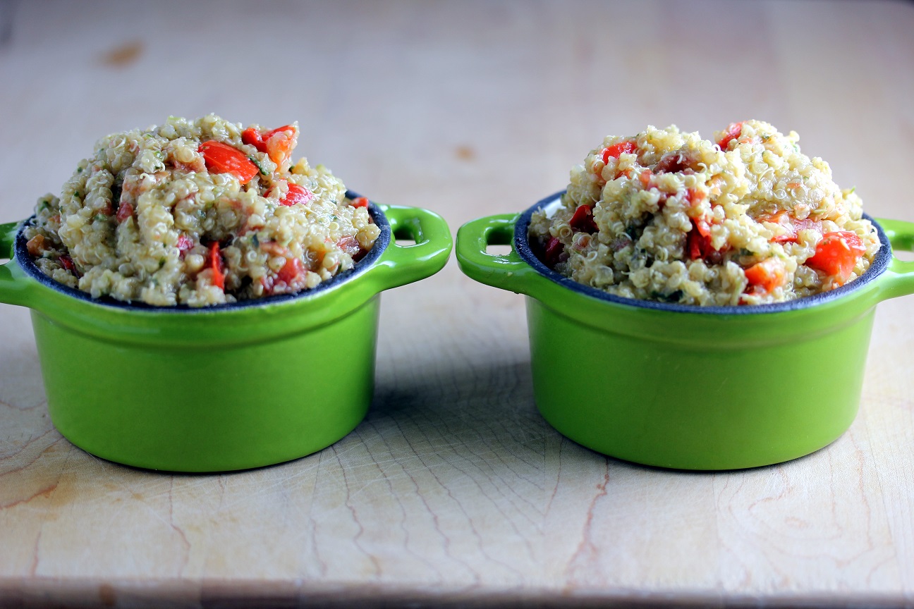 Basil Pesto and Tomato Quinoa