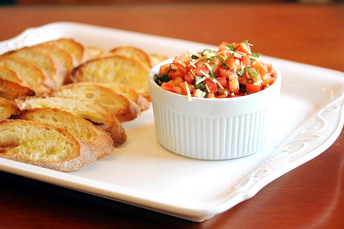 Tomato Bruschetta on Crostini