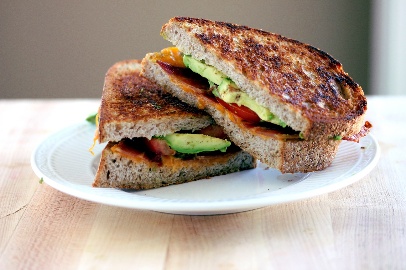 Grilled Bacon Tomato and Avocado (BTA) Sandwich