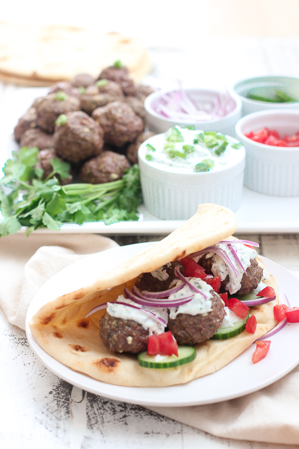 Lamb Meatballs with Tzatziki Sauce