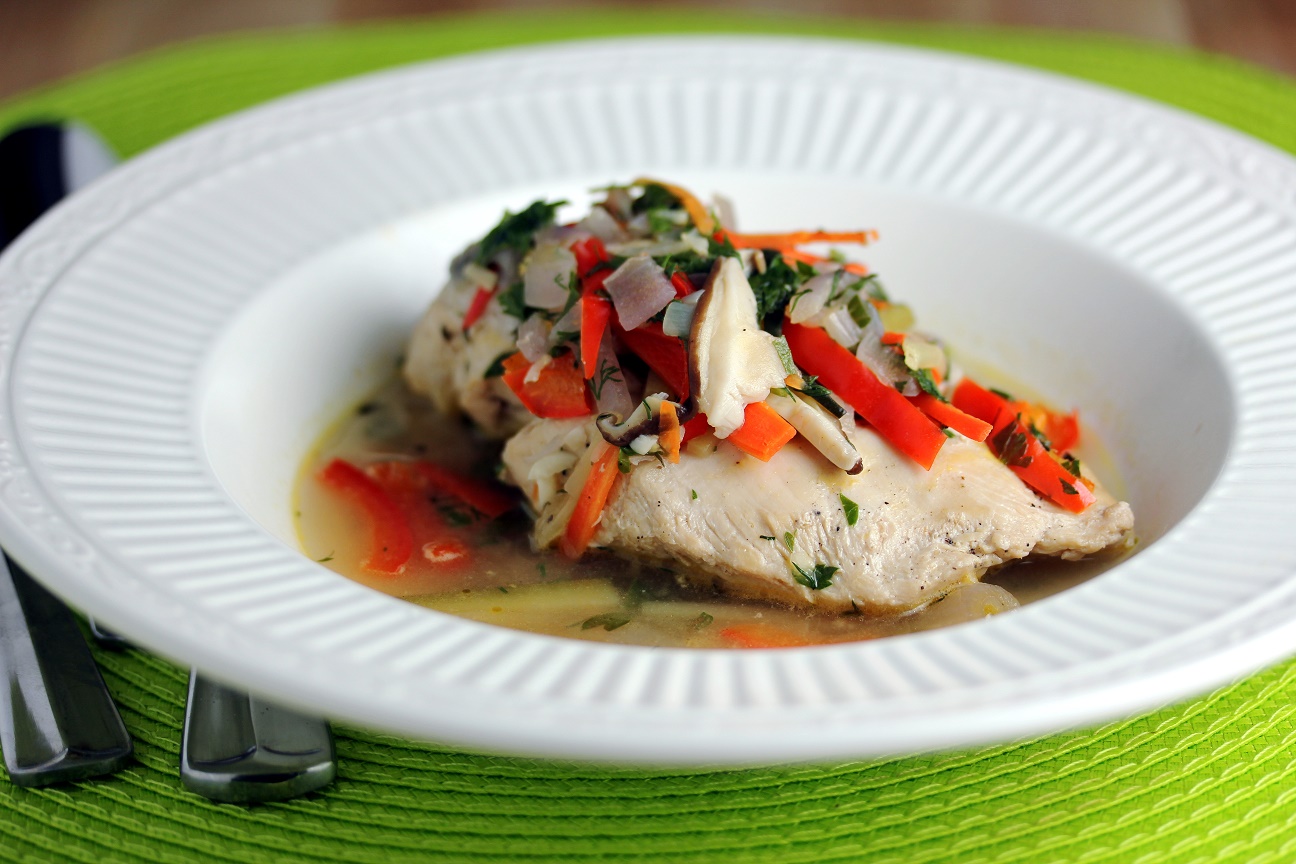 Poached Chicken and Vegetables