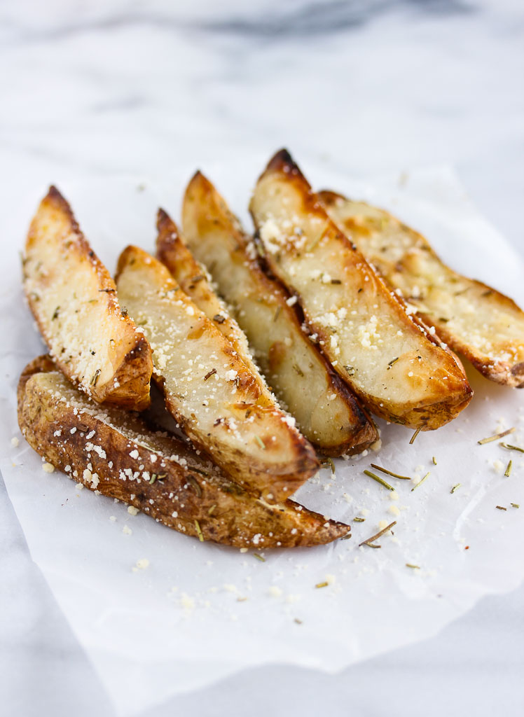 Baked Rosemary Parmesan Steak Fries