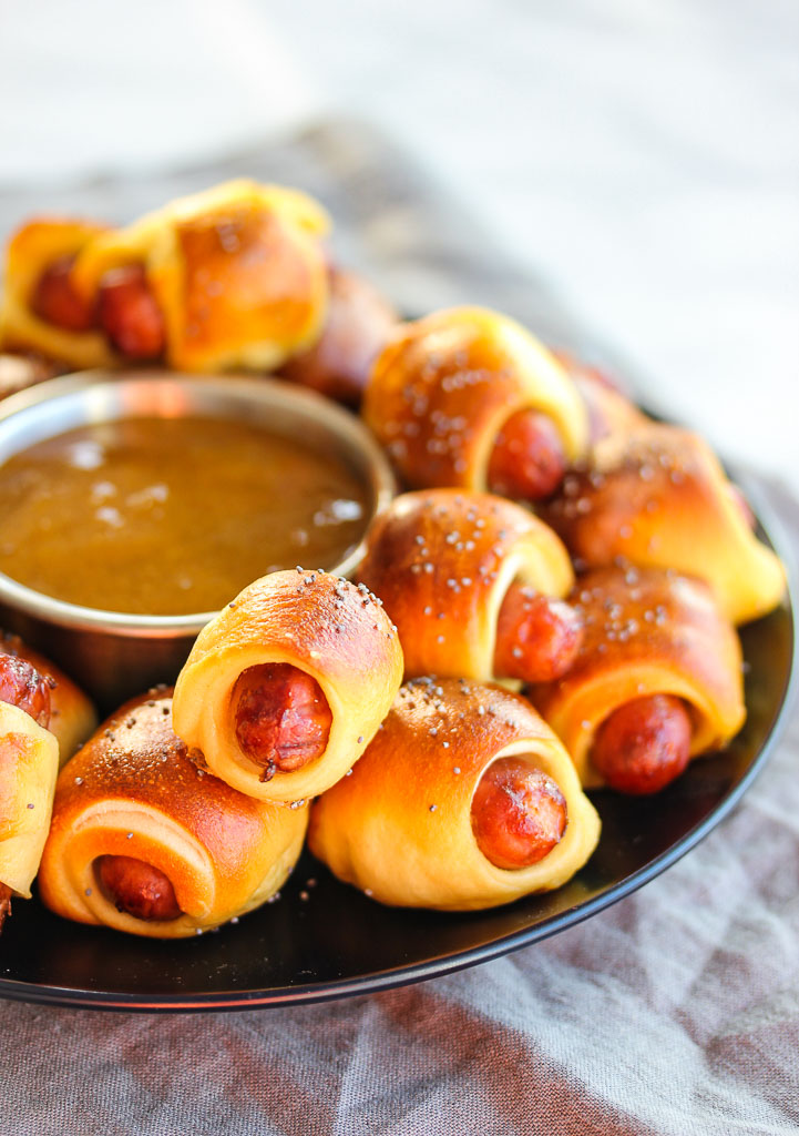 Mini Pretzel Dogs with Apricot Mustard Dip Recipe