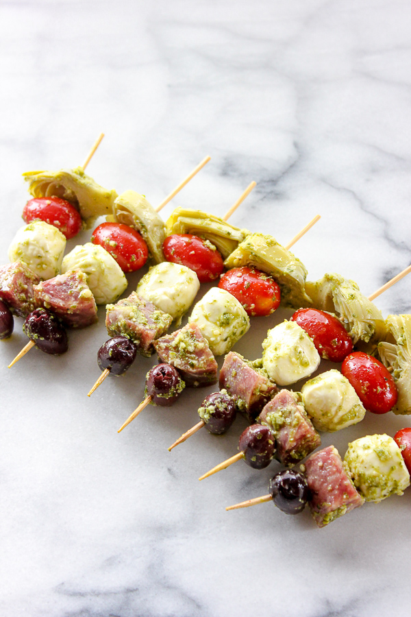 Easy Antipasto Skewers (Appetizer Recipe)