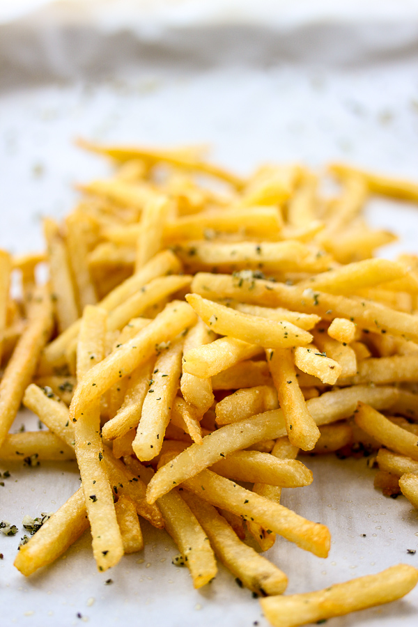 Easy Rosemary Garlic Fries with Lemon Dipping Sauce