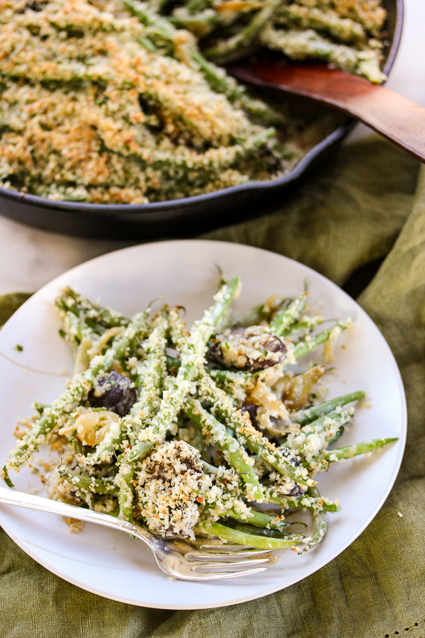 Panko Parmesan Topped Green Bean Casserole