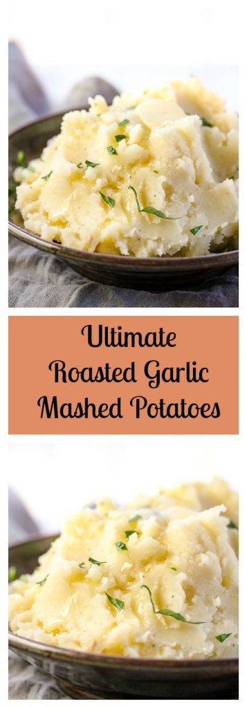 These perfectly fluffy Ultimate Roasted Garlic Mashed Potatoes are super easy to make and full of savory, delicious roasted garlic flavor. I promise you, everyone will love them. | lisasdinnertimedish.com