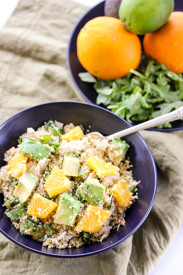 Warm Chicken Citrus Couscous Salad