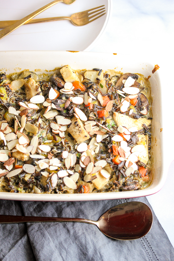 Make Ahead Chicken Wild Rice Casserole