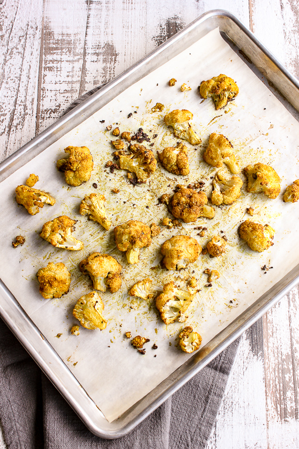 These flavorful Roasted Curry Cauliflower Bites are ready in under 30 minutes and make a perfect healthy side dish or appetizer.