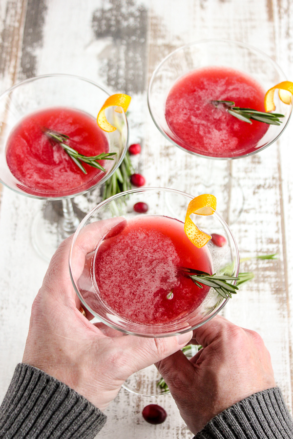 Rosemary Infused Cranberry Bourbon Martini Recipe