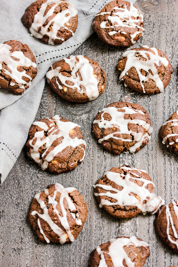 Glazed Double Chocolate Cherry Cookies Recipe