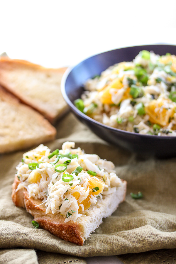 Citrus Crab Salad on Sourdough