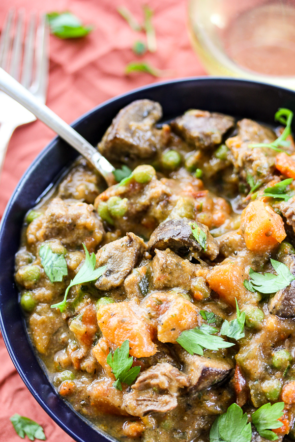 Lamb, Sweet Potato and Mushroom Stew