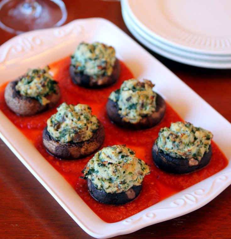 Spinach and Ricotta Stuffed Mushrooms