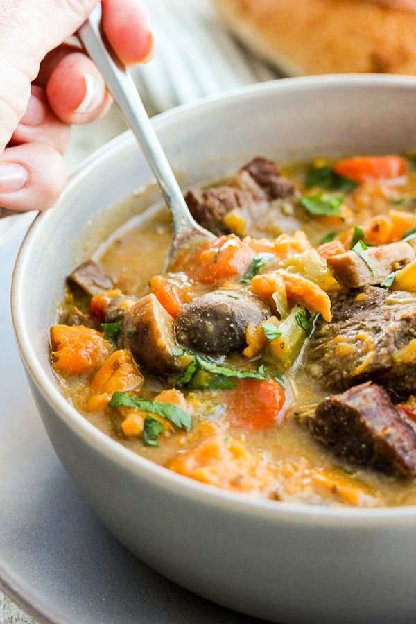 Sweet Potato Mushroom Beef Stew