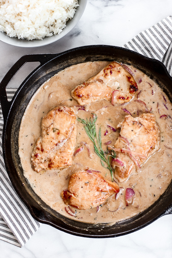 Skillet Chicken with Creamy Mustard Sauce