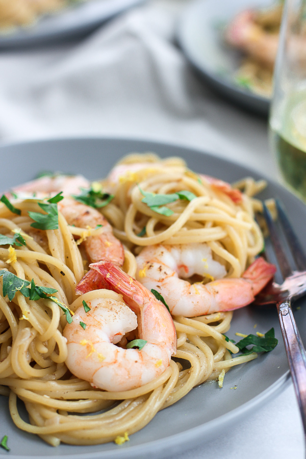 One Pot Shrimp Scampi Pasta